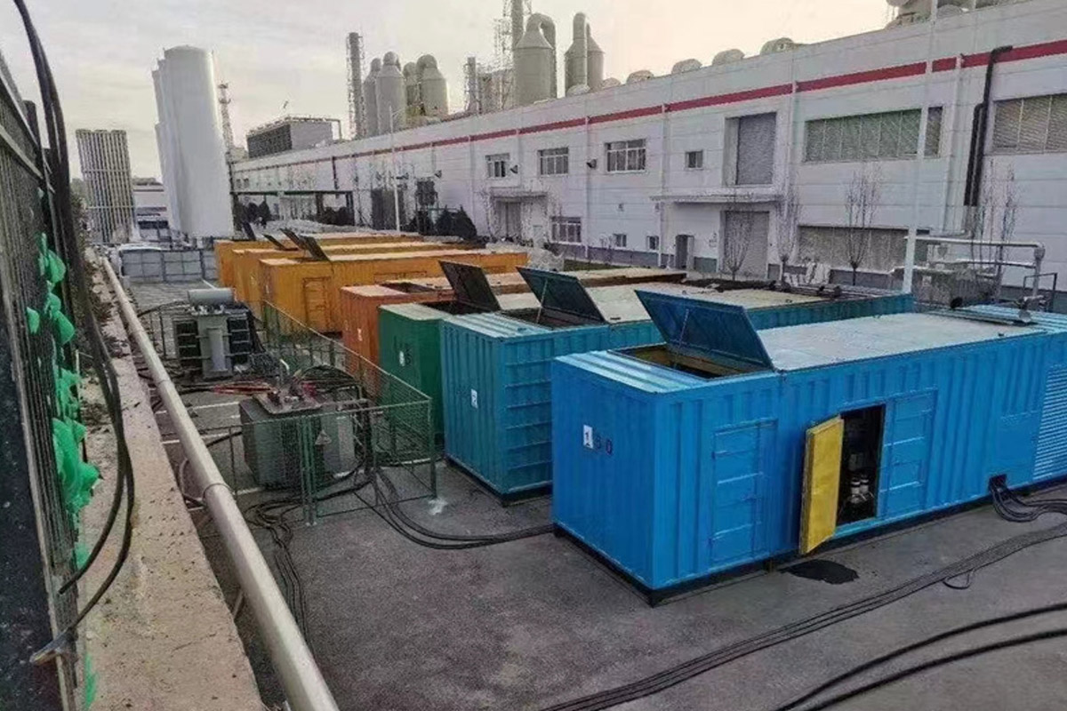 工农发电机租赁施工现场